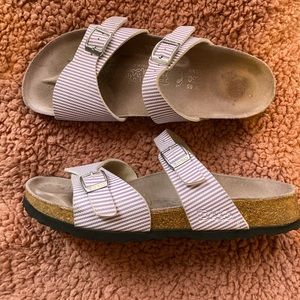 Purple striped Birki’s Sandals
